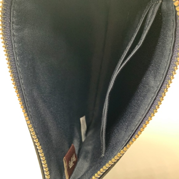Coach Corner Zip Wristlet - Metallic Blue - Picture 7 of 7